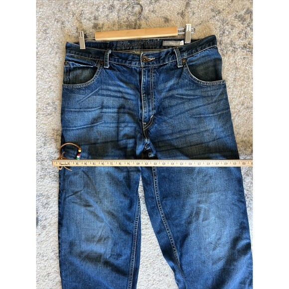 Levi's Vintage Silver Tab Baggy Skater Blue Jeans 34W Y2K - Picture 15 of 16